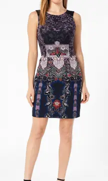 Tibi 100% silk floral sleeveless sheath dress size 4 luxury‎ career