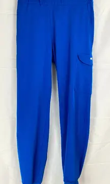 Moxie Scrubs Womens XS Royal Blue Mid Rise Cargo Jogger Scrub Pants Medical
