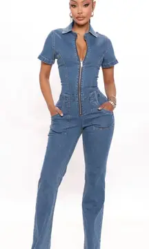 Fashion Nova Denim Jumpsuit