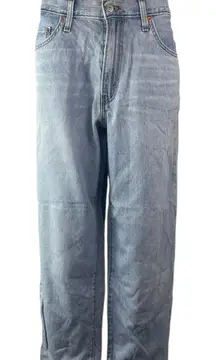Levi's Baggy Dad Women's Blue High Rise Straight Wide Leg Denim Jeans Pants 31