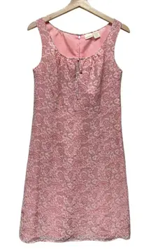 Vtg 100% Silk Women Dress M Pink Y2k Fairy Ditsy Floral‎ Paisley 90s Sleeveless