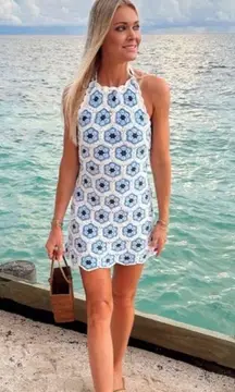 Backless Halter Mini Dress