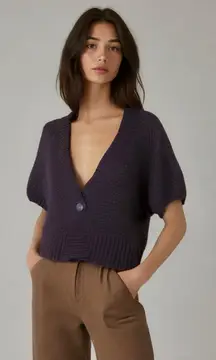 Mossimo Womens Cardigan Size XS Garnet Oversized Short Sleeve Drapey NEW‎