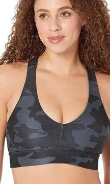 prAna NWT  size XS Layna Sports Bra Black Camo Athletic Yoga Gym Workout