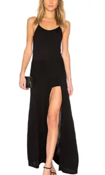 NWT Haute Hippie The Slayer Sleeveless Romper W/ Maxi Skirt Black Women's Small