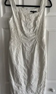 David Meister Womens 4 White Dress Lace Etherial