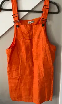 Orange Overall Dress