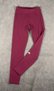 Alo Size M Raspberry Ribbed Blissful Legging High Rise 7/8 Length Lounge