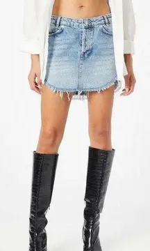 Free People Sky High Denim Mini Skirt