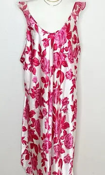 Jaclyn Smith pink/red rose slip dress 3X