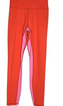 Wilo The Label Bright Orange and Pink Athletic Activewear Leggings Size M