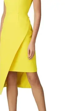 Toccin Asymmetrical‎ Yellow Sheath Dress Size 20
