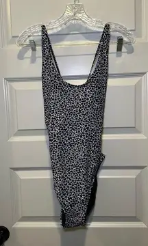 Gap Navy/White Star Print Cross Back One Piece Swimsuit size L