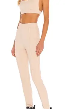 SUPERDOWN Set Women XS Nude Crop Top Loungewear Cottage  Athletic Everyday EUC