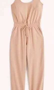 Abercrombie & Fitch Traveler Stretch Jumpsuit Size Large Light Brown