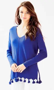 Lilly Pulitzer Martine Sweater in Royal‎ Blue sz XXS | Colorful Preppy Vacation