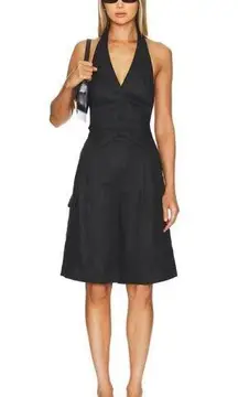 Nicholas Nia Halter Vest in Black 0 New Womens Linen Sleeveless Jacket Blazer