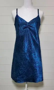 Morgan Taylor Intimates Blue Slip Dress Animal Print. Size: M