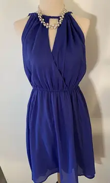 Blue hight low dress sparky size small