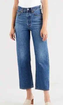 Levi's Women Ribcage Straight Ankle Noe‎ Fog jeans 31/27 inseam