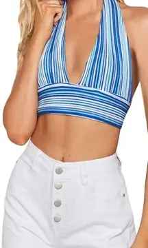 Beach Knit Halter Blue size AU 6/US 2