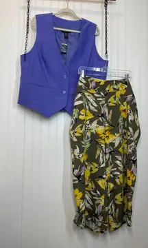 Ashley Stewart & Evri Wide Leg Cropped Pants & Working Vest Bundle Plus Size 18