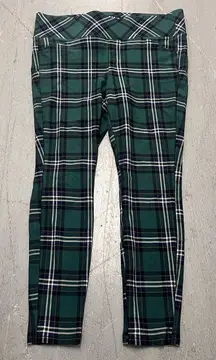TORRID Size OS Pixie‎ Skinny High Rise Pants Green Plaid Business Casual