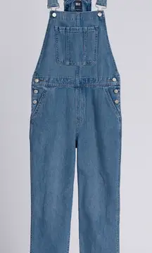 GAP sz S Women's Blue Slouchy Adjustable Full Length Overalls All Over Pockets