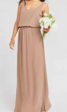 Show‎ Me Your Mumu Kendall Maxi Dress Dune Chiffon Size L NWT
