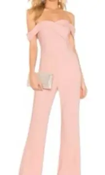 Revolve Superdown Off the Shoulder Sabrina Jumpsuit in Light Pink Size XS NWT