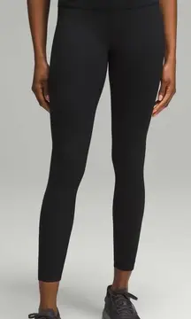 LULULEMON Wunder Train High-Rise Ribbed Tight Legging 25" in Black Size 4