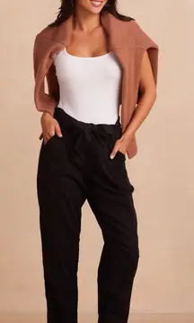 Summersalt black The Timeless Slim Tie-Waist Pant size 2