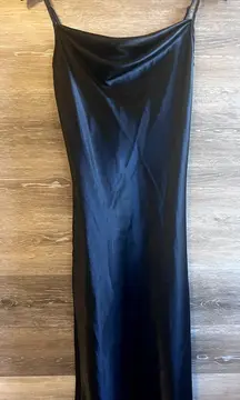 Bebe Slip dress black Stain Cowl Neck Size XS Vintage