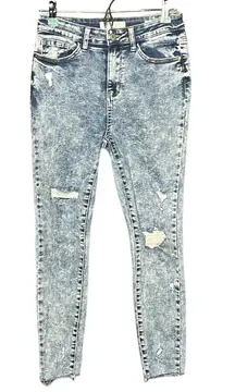 Judy Blue Jeans Womens 1 Light Acid Wash Distressed‎ size 3/26