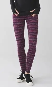 Lululemon Wunder Under Pant III Legging Space Dye Twist Regal Plum Alarming Sz 6