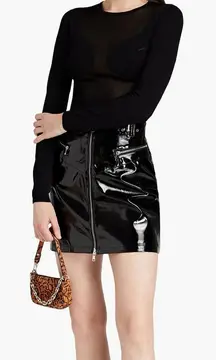 Moschino‎ Couture Stretch Knit Sheer Paneled Top