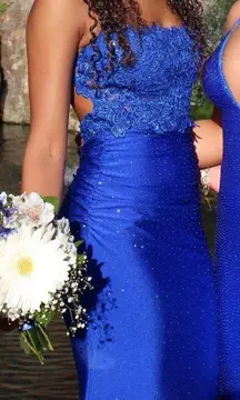 royal blue prom dress