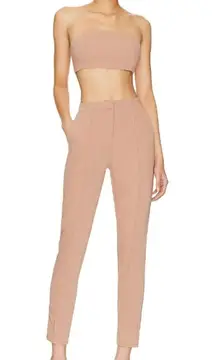 Superdown Remy Bandeau Pant Set in Nude Small