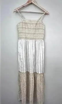 ACE & JIG x BARNEY'S NEW YORK | Stripe Tiered Smocked Midi Dress | Size Small