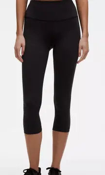 Lululemon Wunder Under Train High Rise Crop 21” Leggings Black Workout