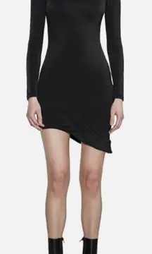 Cushnie et Ochs Nevaeh Scuba Asymmetrical Sheath Dress Women's 2‎ Black