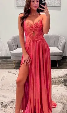 Coral Sherri Hill Prom Dress