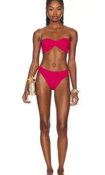 Hunza G Jean Bikini Set in Metallic Raspberry, BRAND NEW, OS, $255
