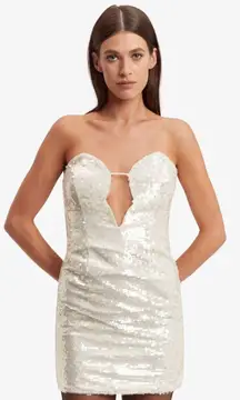 Sparkly White Mini Dress