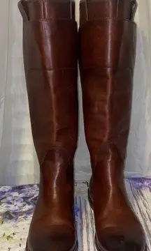 - Frye Paige Tall Riding Boots brown size 7 1/2 B