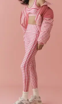 Beach Riot Moxie Pink Gingham Set NWT