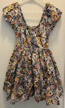 AE Floral Button-Front Mini Dress