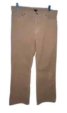J. Crew Slim Demi Boot Cut Pants Corduroy Tan Khaki‎ Women Sz 31 Preppy BM744