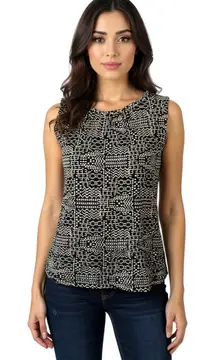 (E-135)Croft & Barrow short sleeves size‎ M strech black and white color