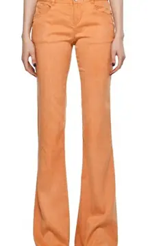 NWT Theyskens’ Theory Silk Flare Leg Bootcut Pants *FLAW | Peach Smoke | 26